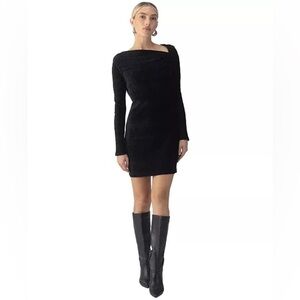 SANCTUARY Textured Velvet Witchy Dark Romantic Asymmetrical Whimsigoth Dress NWT